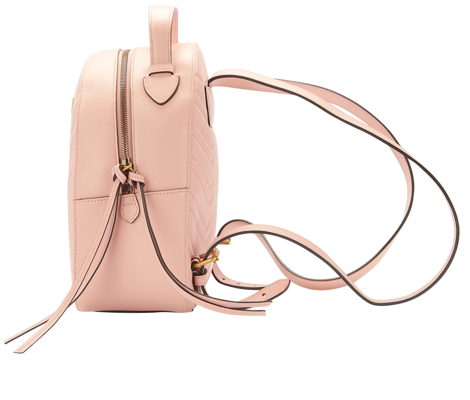 GG Marmont Backpack, &pound;850, Handbags, Pink, Leather, Bottom view